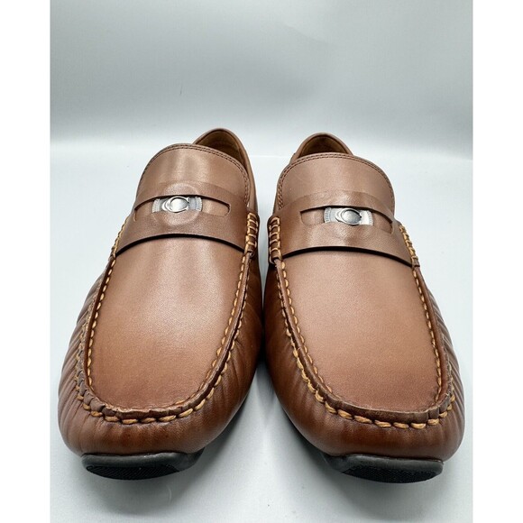 Coach Men's C Coin Leather Driver Loafer, Saddle, Size  9 D - Picture 4 of 11